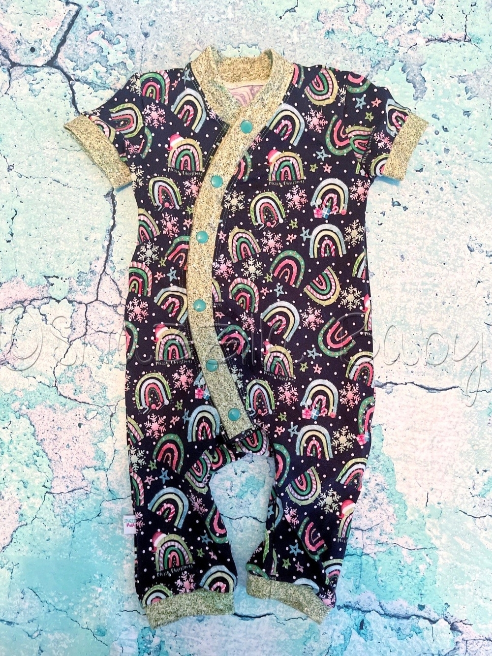 9m Christmas Rainbows Playsuit